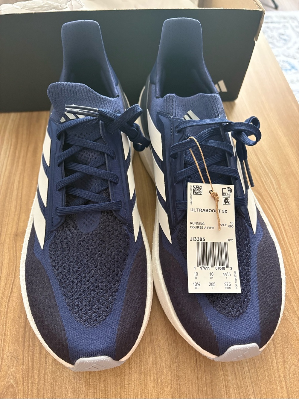 adidas Ultraboost 5X Men’s Running Shoes — Navy & White